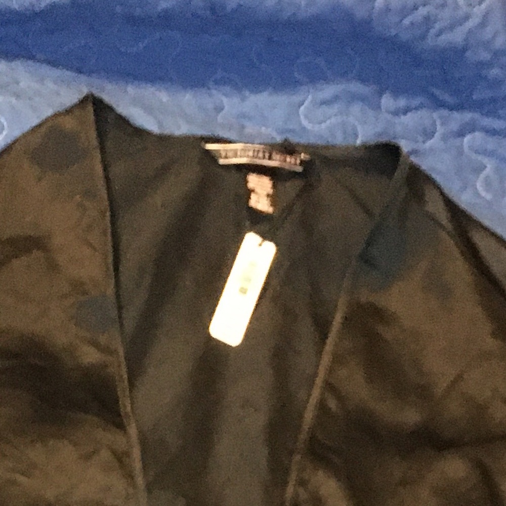 VS black satin cover up